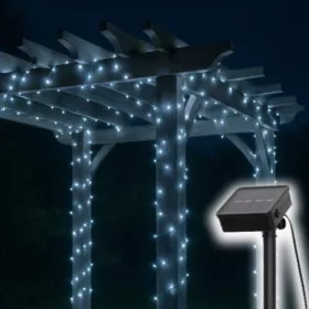   Home SLC200WH szolár fényfüzér, 200db hidegfehér LED, 14m hosszúság, zöld vezeték, kültéri kivitel