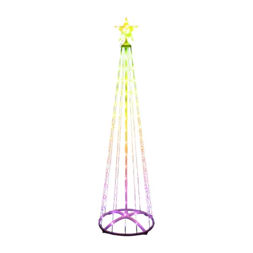 Home SMF180 smart RGB műfenyő, 180 cm magas, 190 db RGB micro LED, távirányítható, kül- és beltéri kivitel