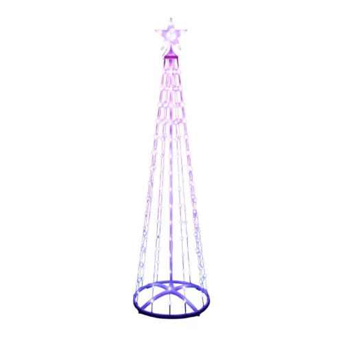 Home SMF180 smart RGB műfenyő, 180 cm magas, 190 db RGB micro LED, távirányítható, kül- és beltéri kivitel