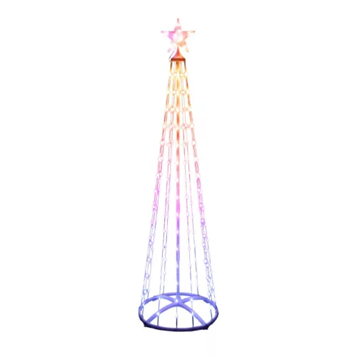 Home SMF180 smart RGB műfenyő, 180 cm magas, 190 db RGB micro LED, távirányítható, kül- és beltéri kivitel