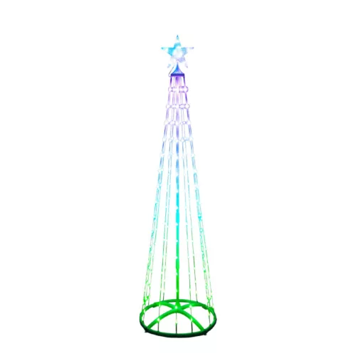 Home SMF180 smart RGB műfenyő, 180 cm magas, 190 db RGB micro LED, távirányítható, kül- és beltéri kivitel