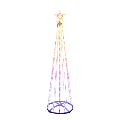 Home SMF180 smart RGB műfenyő, 180 cm magas, 190 db RGB micro LED, távirányítható, kül- és beltéri kivitel