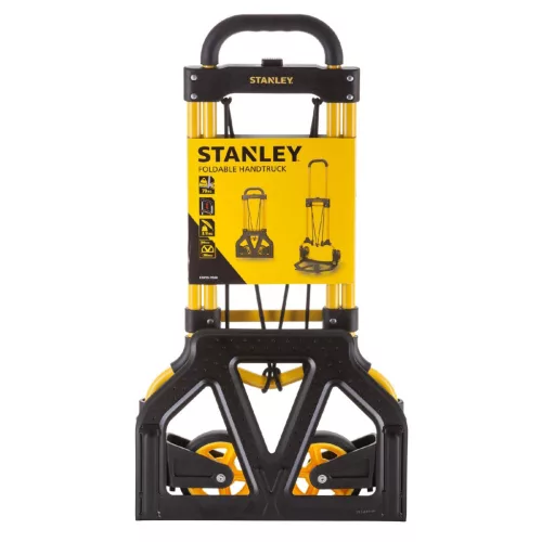 STANLEY SXWTD-FT580 összecsukható molnárkocsi, 70 kg teherbírás, acél váz és rakodófelület, erős gumizsinór, tömege 3,9 kg