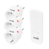 Home TH2313 távirányítható mini hálózati aljzat szett, 2300 W, 3 aljzat + 1 távirányító, 40m hatótáv