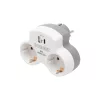 HOME TPF2USBC USBC hálózati töltő, 2.1A, max. 3680 W, 2 db földelt hálózati aljzat gyermekvédő zsaluval