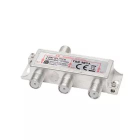   Home TSX 1911 F elosztó, HQ professzionális minőség, 75 Ohm, IP44, cink-ötvözet konstrukció, 5-2400 MHz, 3 utas, 1 bemenet, 3 kimenet