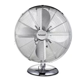   Techwood TVI-335 fém asztali ventilátor, 30 cm-es lapátátmérő, 45 W, 3 sebesség, oszcillálás, hálózati tápellátás