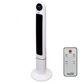   Home TWFR 120 oszlopventilátor, 50 W, 120 cm, 3 fokozat, 75°-os oszcillálás, távirányító, világító kijelző, fehér
