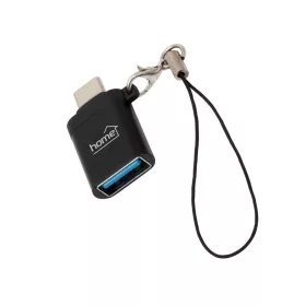   Home USBCA3 usb-c átalakító, USB3.0, 3.0 A, 60 W, USB-C dugó, USB-A aljzat, gyorstöltés, adattovábbítás