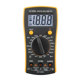   Home VC 830L digitális multiméter, egyenfeszültség, váltófeszültség, egyenáram, ellenállás mérése, mért érték rögzítés