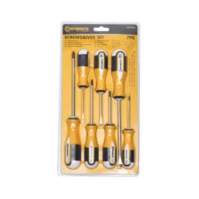   WORKSITE WT1606 csavarhúzó készlet, 7db, lapos és Phillips csillag fejek, mágneses, edzett