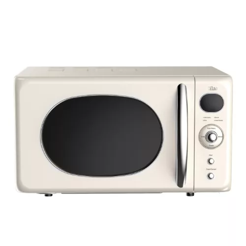 Zilan ZLN1245 retró mikrohullámú sütő, 700 W, 20 liter, 6 fokozat, LED kijelző, gyerekzár, elektronikus vezérlő, bézs