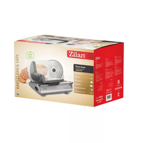Zilan ZLN3376 szeletelőgép, 150 W, 190 mm-es forgókés, állítható szeletelési vastagság, biztonságos kivitel