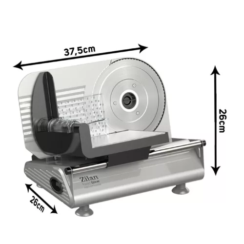 Zilan ZLN3376 szeletelőgép, 150 W, 190 mm-es forgókés, állítható szeletelési vastagság, biztonságos kivitel