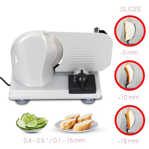 Zilan ZLN3376 szeletelőgép, 150 W, 190 mm-es forgókés, állítható szeletelési vastagság, biztonságos kivitel