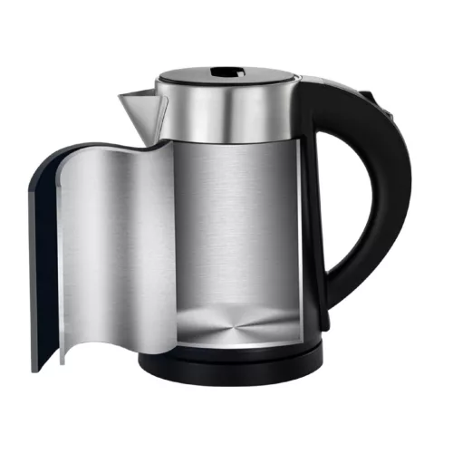 Zilan ZLN3387 vízforraló, 800 W, duplafalú, 0.8l, 360°-ban forgatható, rejtett fűtőszál, jelzőfény, fekete