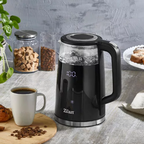 Zilan ZLN7859 vízforraló, max. 2200 W, 1,7 literes, rejtett fűtőszál, digitális kijelző