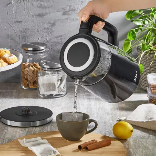 Zilan ZLN7859 vízforraló, max. 2200 W, 1,7 literes, rejtett fűtőszál, digitális kijelző