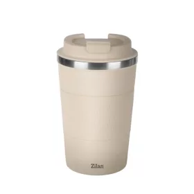   Zilan ZLN9877 pohár termosz, 380 ml űrtartalom, rozsdamentes acél belső, dupla falú, krémszínű